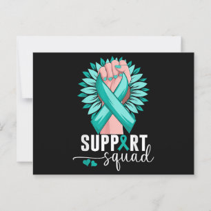 Support Squad Cervicale Kanker Bewustzijn Blauwgro Briefkaart
