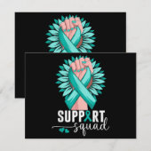 Support Squad Cervicale Kanker Bewustzijn Blauwgro Save The Date (Voorkant / Achterkant)