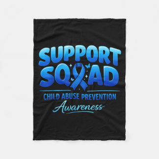 Support Squad Child Prevention Awareness Blue Fleece Deken