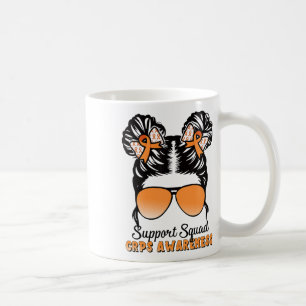 Support Squad CRPS Awareness Messy Bun Oranje RIBB Koffiemok