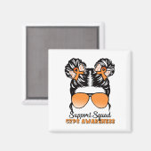 Support Squad CRPS Awareness Messy Bun Oranje RIBB Magneet (Voorkant / Achterkant)