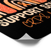 Support Squad Crps Awareness Rainbow Oranje Ribbon Poster (Hoek)