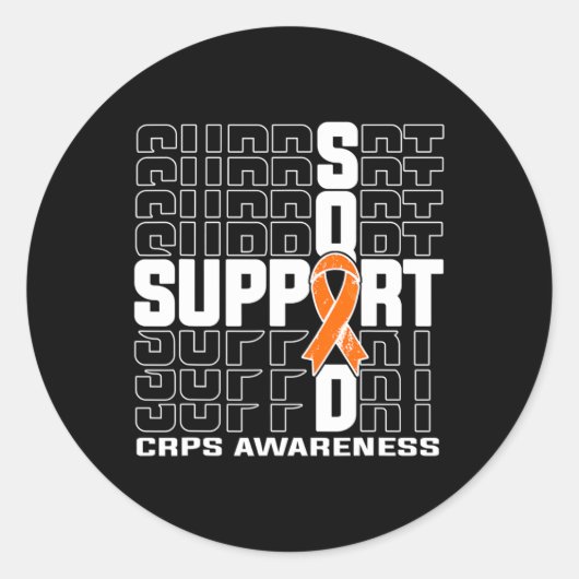 Support Squad CRPS Awareness Ronde Sticker (Voorkant)