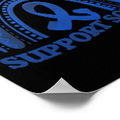 Support Squad Diabetes Awareness Blue Ribbon Poster (Hoek)