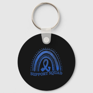 Support Squad Diabetes Awareness Blue Ribbon Sleutelhanger
