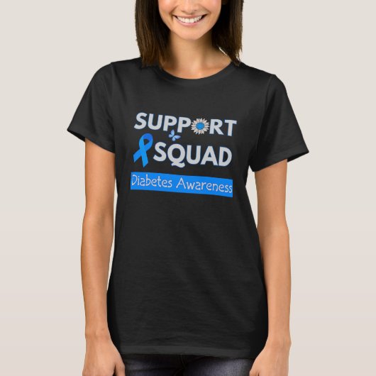 Support Squad - Diabetes Awareness Month Design T-shirt (Voorkant)