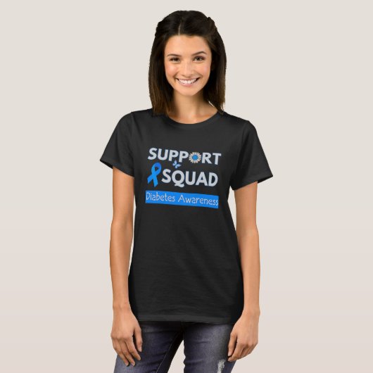 Support Squad - Diabetes Awareness Month Design T-shirt (Voorkant volledig)