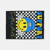 Support Squad Down Syndrome Awareness Day Groovy Fleece Deken (Voorkant (Horizontaal))