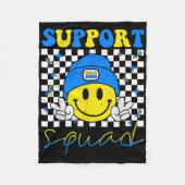 Support Squad Down Syndrome Awareness Day Groovy Fleece Deken (Voorkant)