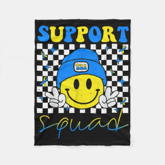 Support Squad Down Syndrome Awareness Day Groovy Fleece Deken