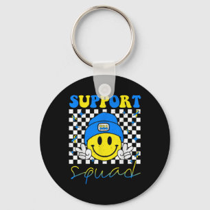 Support Squad Down Syndrome Awareness Day Groovy Sleutelhanger
