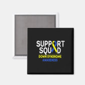 Support Squad Down Syndrome T21 Awareness Blue Yel Magneet (Voorkant / Achterkant)