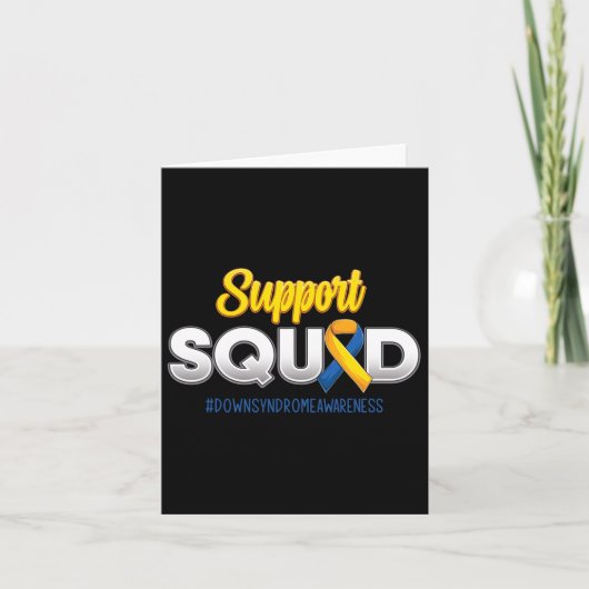 Support Squad Down's Syndrome Awareness T21 Hope W Kaart (Voorkant)