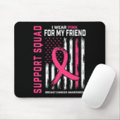 Support Squad Draag Roze Friend Breast Cancer AWar Muismat (Met muis)
