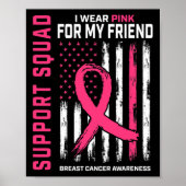 Support Squad Draag Roze Friend Breast Cancer AWar Poster (Voorkant)