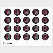 Support Squad Draag Roze Friend Breast Cancer AWar Ronde Sticker (Vel)