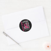 Support Squad Draag Roze Friend Breast Cancer AWar Ronde Sticker (Envelop)