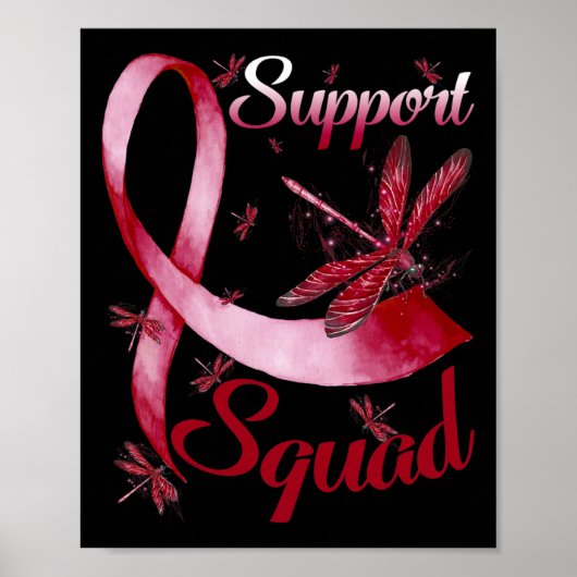 Support Squad Dragonfly Brain Aneurysma Bewustzijn Poster (Voorkant)