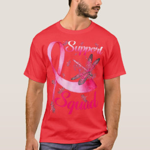 Support Squad Dragonfly Breast Cancer Awareness Wa T-shirt