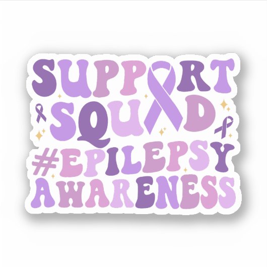 Support Squad Epilepsie Bewustzijn Maand Epilepsie Sticker (Voorkant)