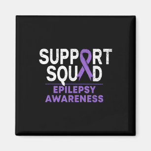 Support Squad Epilepsy Awareness Maand Purp Magneet