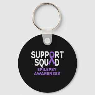 Support Squad Epilepsy Awareness Maand Purp Sleutelhanger