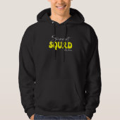 Support Squad Ewing Sarcoma Awareness Yellow Ribbo Hoodie (Voorkant)