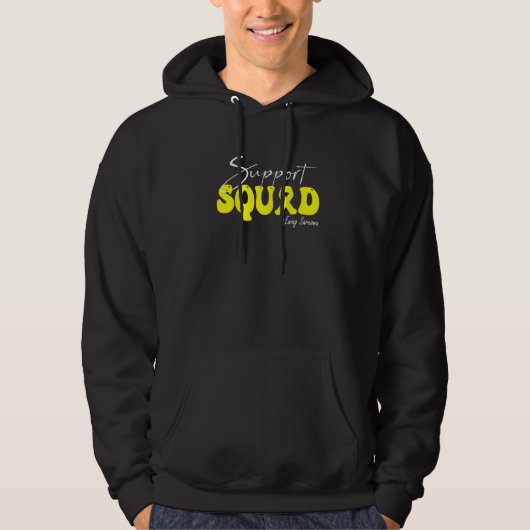 Support Squad Ewing Sarcoma Awareness Yellow Ribbo Hoodie (Voorkant)