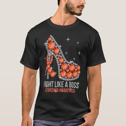 Support Squad Fight Like A Boss Leukemia Awareness T-shirt (Voorkant)