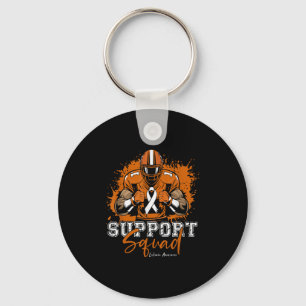 Support Squad Football Oranje Ribbon Leukemie Awar Sleutelhanger