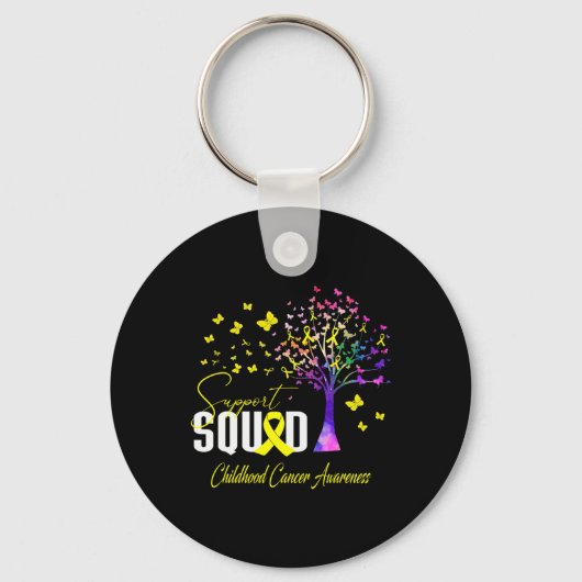 Support Squad for Childhood Cancer Awareness Sleutelhanger (Voorkant)