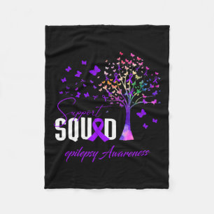 Support Squad for Epilepsy Awareness Fleece Deken
