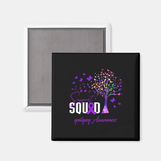 Support Squad for Epilepsy Awareness Magneet (Voorkant / Achterkant)