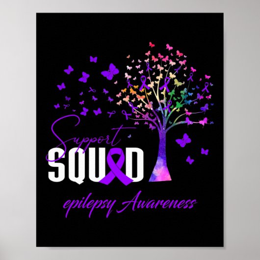 Support Squad For Epilepsy Awareness Poster (Voorkant)