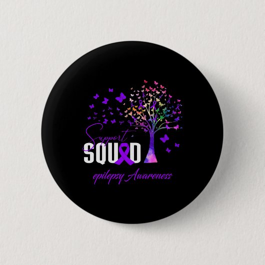 Support Squad for Epilepsy Awareness Ronde Button 5,7 Cm (Voorkant)