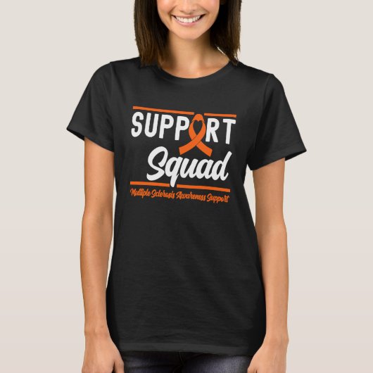 Support Squad for Multiple Sclerosis Awareness MS T-shirt (Voorkant)