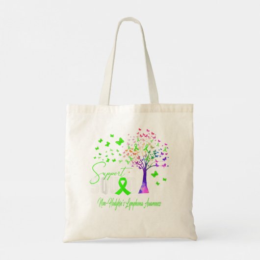 Support Squad for Non-Hodgkin's Lymphoma Awareness Tote Bag (Achterkant)