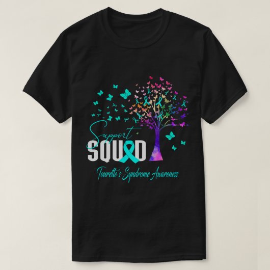 Support Squad for Tourette's Syndrome Awareness T-shirt (Design voorkant)