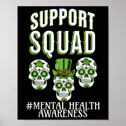 Support Squad Geestelijke Gezondheid Bewustzijn St Poster (Voorkant)