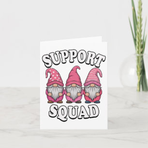 Support Squad Gnome Trio Roze Borstkanker Kaart
