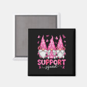 Support Squad Gnomes Borstkanker Bewustzijn Mannen Magneet (Voorkant / Achterkant)