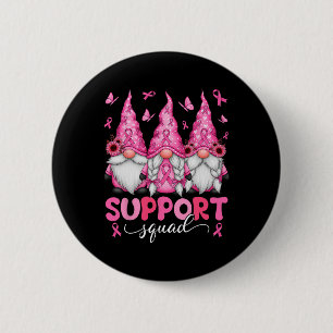 Support Squad Gnomes Borstkanker Bewustzijn Mannen Ronde Button 5,7 Cm