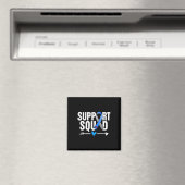 Support Squad Grey Blue Ribbon Diabetes Awareness Magneet (Insitu (Vaatwasser))