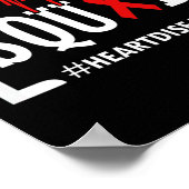 Support Squad Heart Disease Awareness Warrior Red Poster (Hoek)