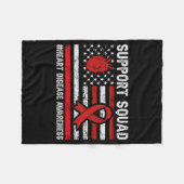 Support Squad Heart Diseases Awareness Month Neder Fleece Deken (Voorkant (Horizontaal))