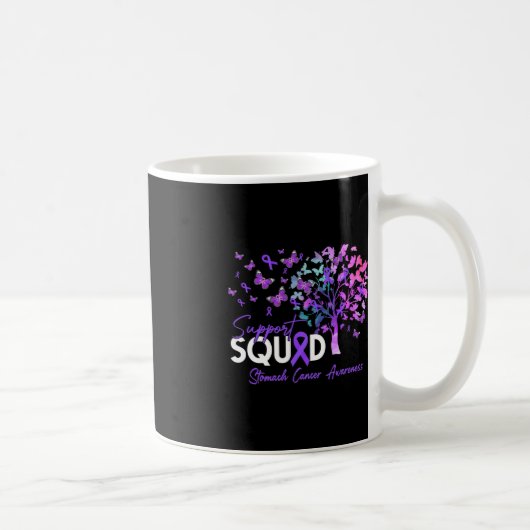 Support Squad Herfst Tree Periwinkle Ribbon Stomac Koffiemok (Rechts)