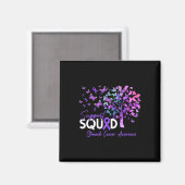 Support Squad Herfst Tree Periwinkle Ribbon Stomac Magneet (Voorkant / Achterkant)
