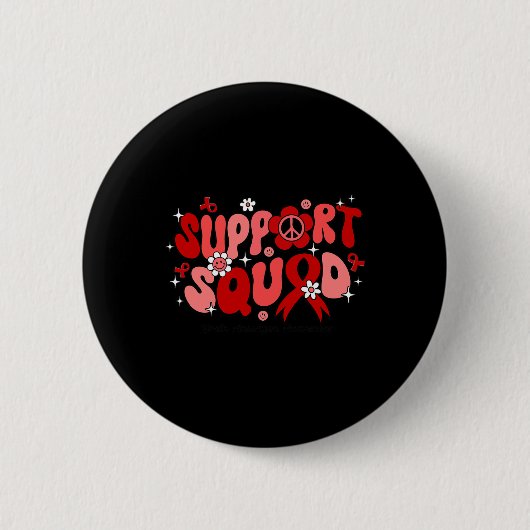 Support Squad Hersenaneurysma Bewustzijnscadeaus Ronde Button 5,7 Cm (Voorkant)