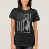 Support Squad Hersentumor Amerikaanse vlag grijs l T-shirt (Voorkant)