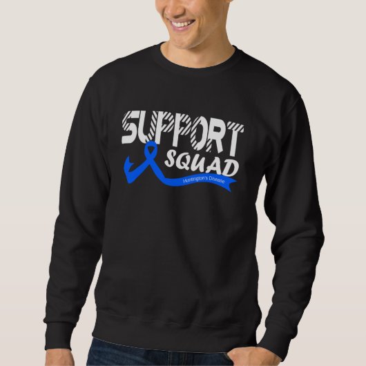 Support Squad Huntingtons Disease Awareness Ribbon Trui (Voorkant)